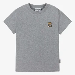 Grey Cotton Teddy Bear T-Shirt