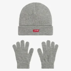 Grey Hat & Gloves Set