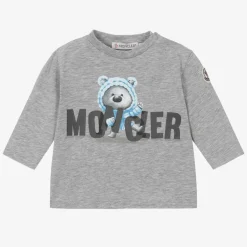 Grey Marl Cotton Bear Top