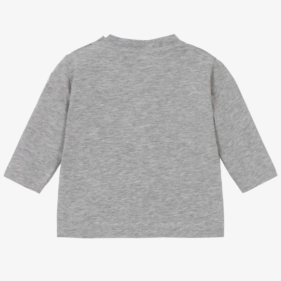 Grey Marl Cotton Bear Top