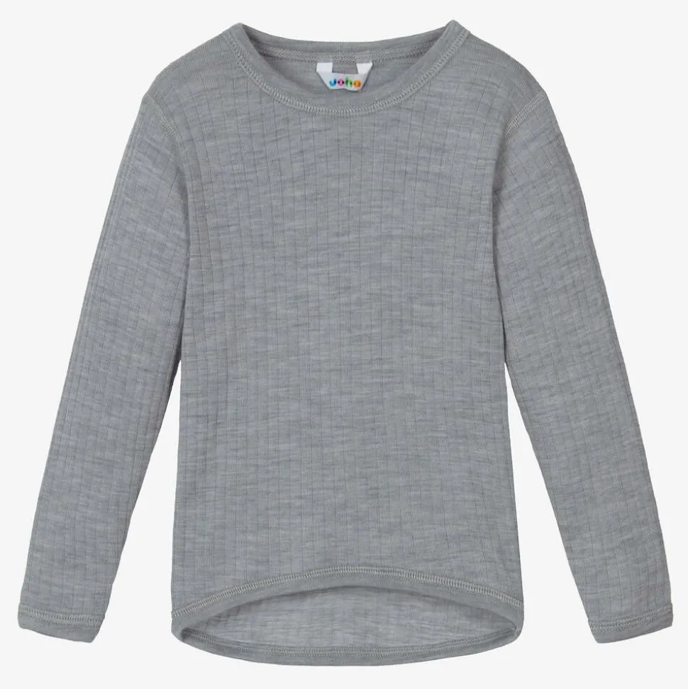 Grey Merino Wool Knitted Top