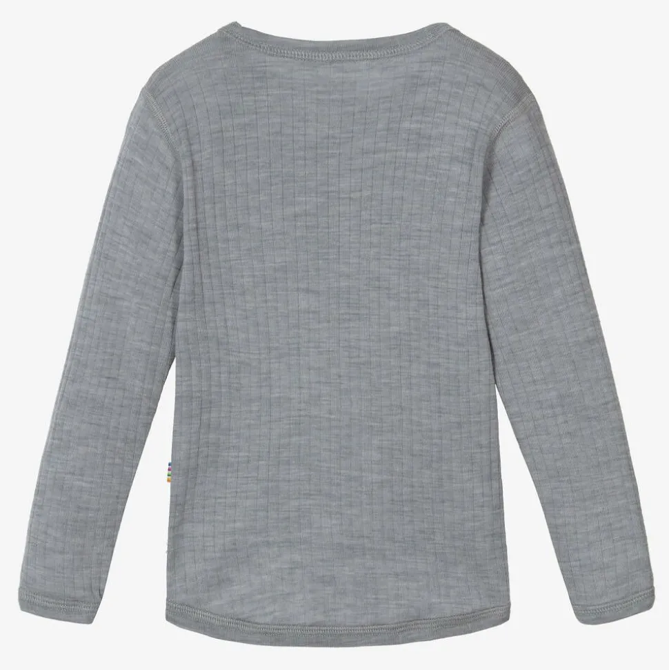 Grey Merino Wool Knitted Top