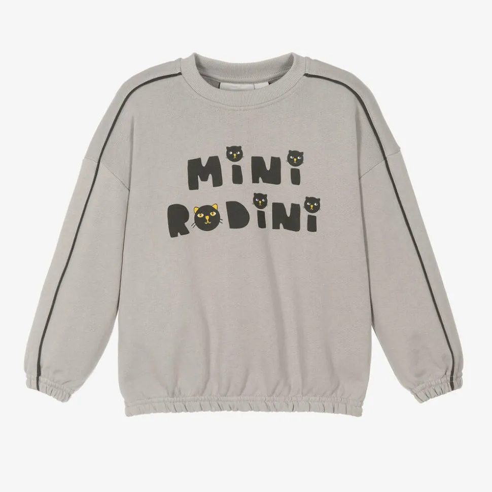 Grey Organic Cotton Cats Sweatshirt