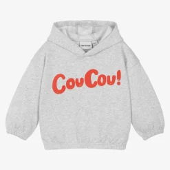Grey Organic Cotton CouCou Print Hoodie