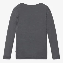 Grey Thermal Merino Wool & Silk Top
