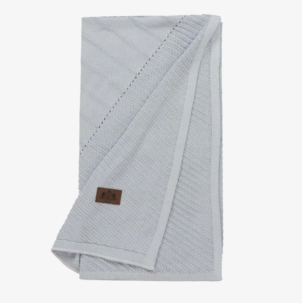 Grey Viscose Knit Baby Blanket (100cm)