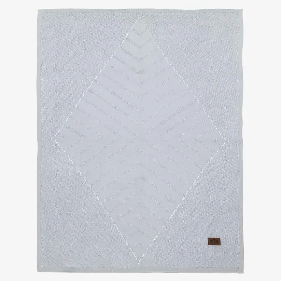 Grey Viscose Knit Baby Blanket (100cm)