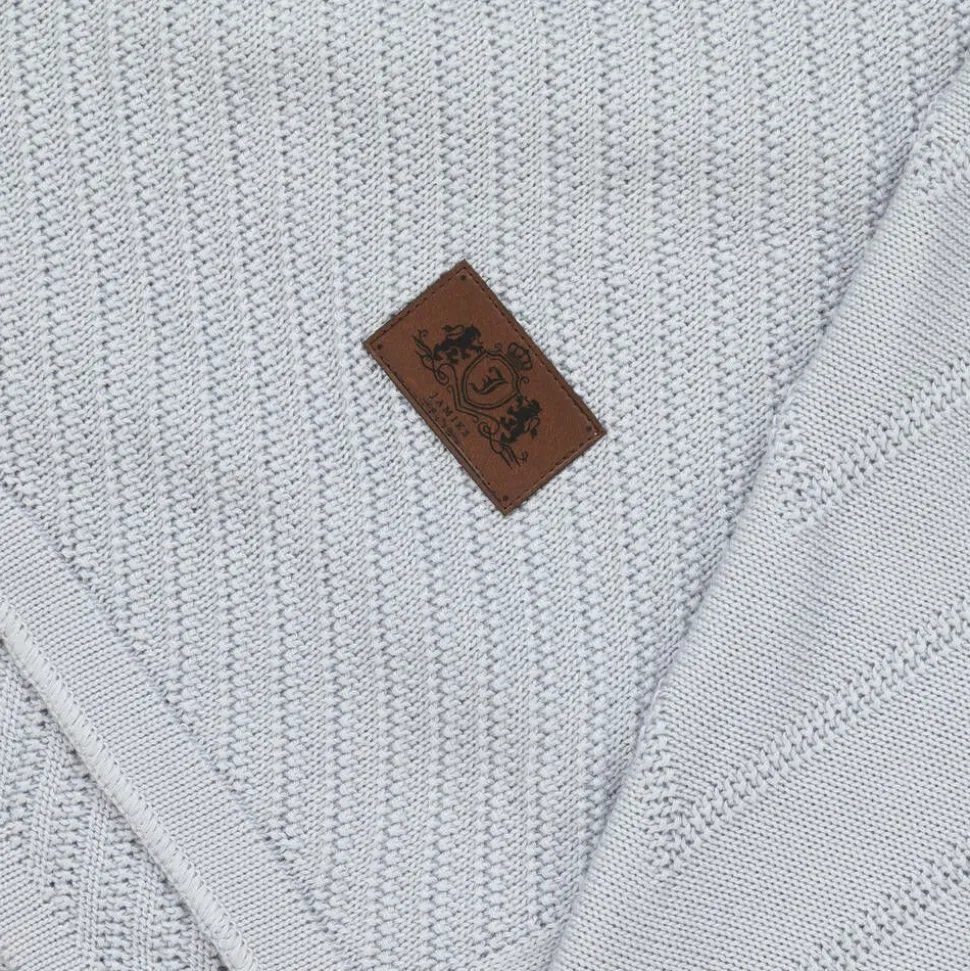 Grey Viscose Knit Baby Blanket (100cm)