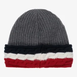 Grey Wool Logo Beanie Hat