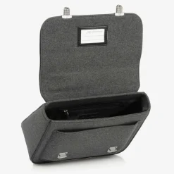 Grey Wool Satchel Backpack (34cm)