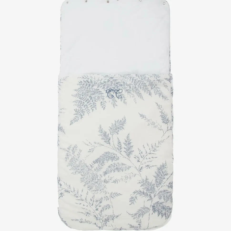 Ivory & Blue Linen Baby Nest (83cm)