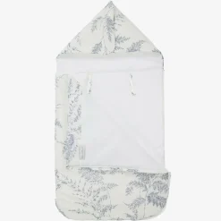 Ivory & Blue Linen Baby Nest (83cm)