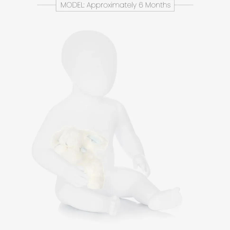 Ivory & Blue Plush Bunny Soft Toy (16cm)