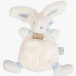 Ivory & Blue Plush Bunny Doudou (26cm)