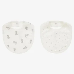 Ivory Cotton Baby Bibs (2 Pack)