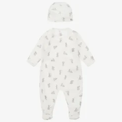 Ivory Cotton Bunny Babygrow Set