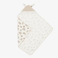 Ivory Cotton Hooded Baby Towel (83cm)