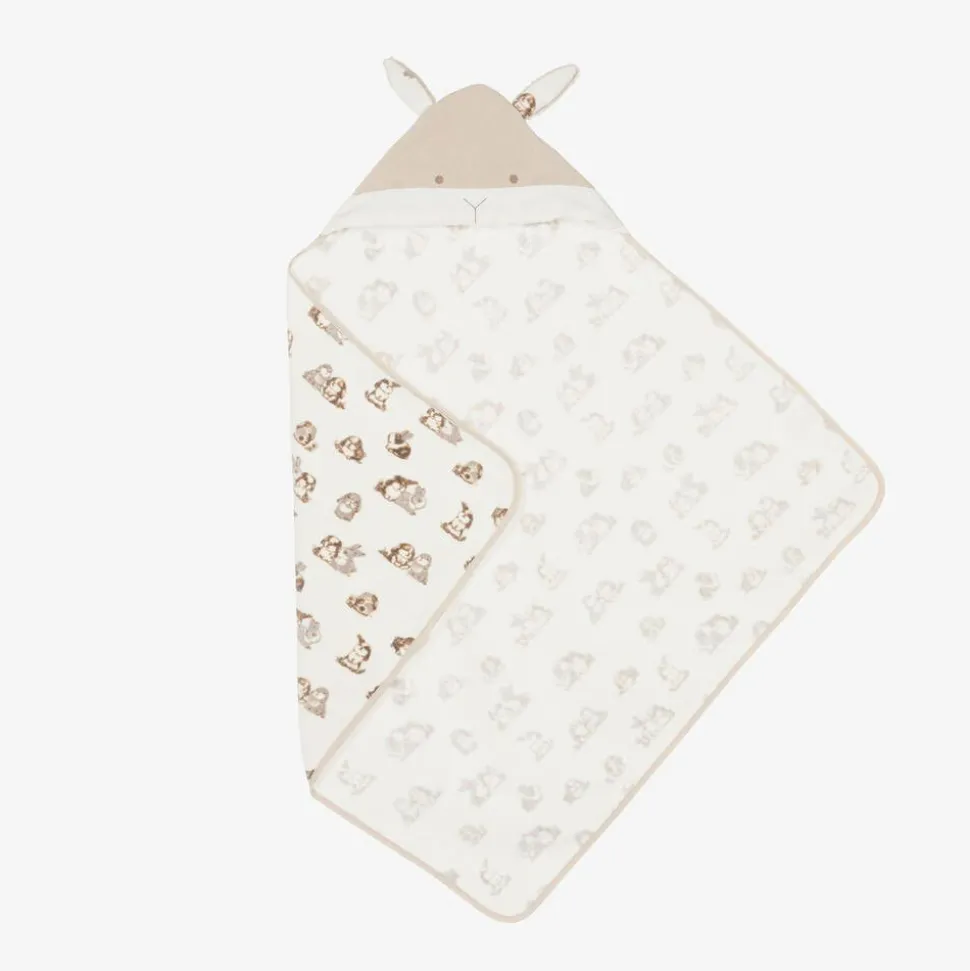 Ivory Cotton Hooded Baby Towel (83cm)