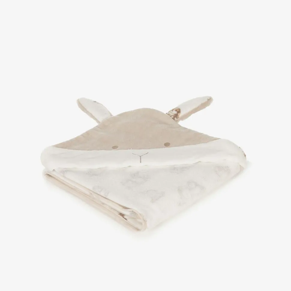 Ivory Cotton Hooded Baby Towel (83cm)