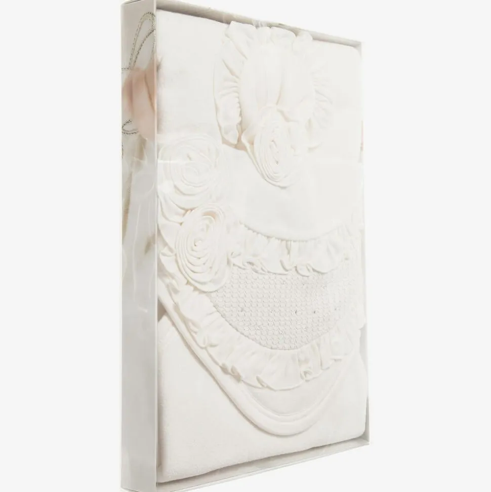 Ivory Cotton Hooded Towel & Mitt Set (76cm)