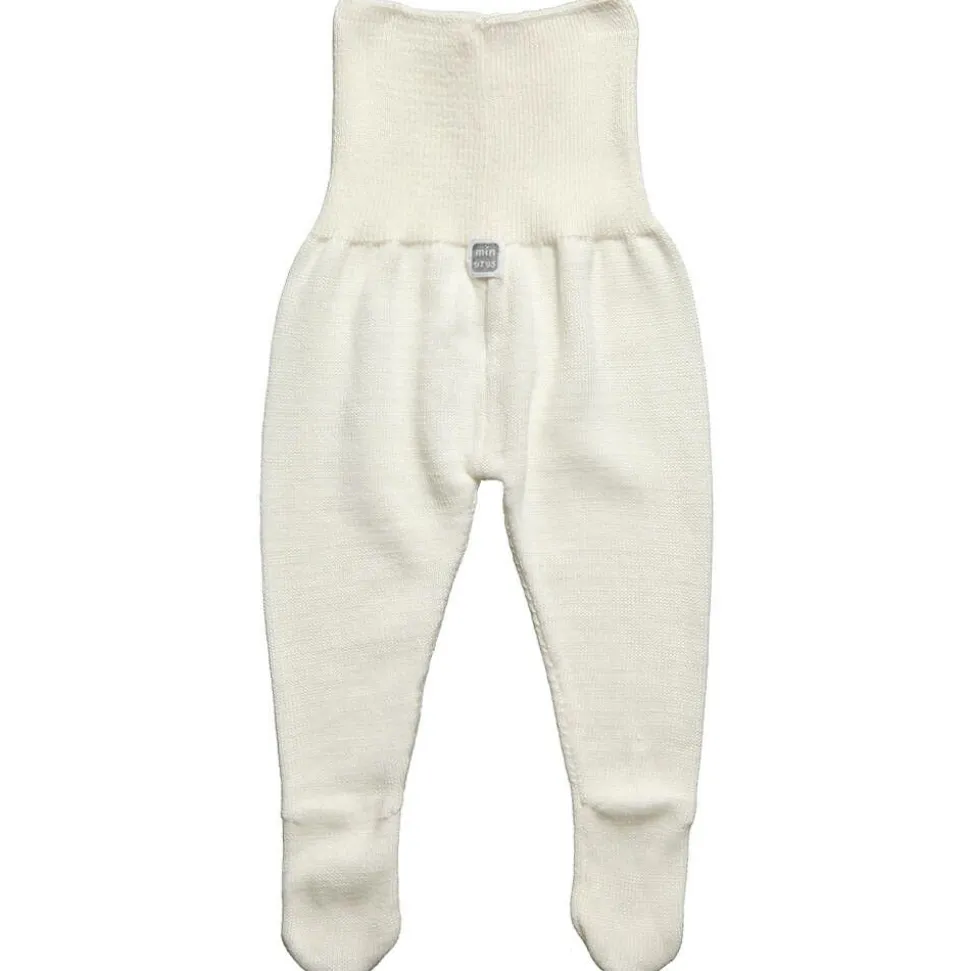 Ivory Cotton Knit Baby Trousers