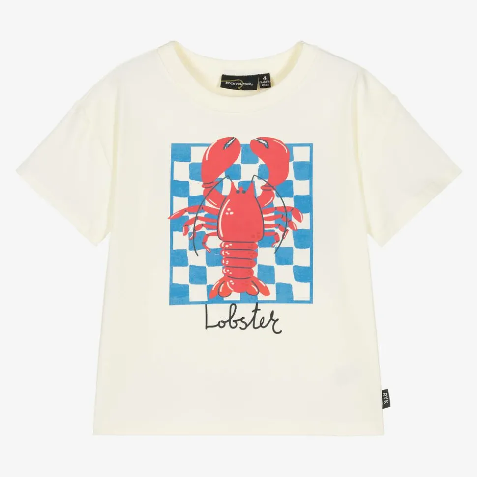 Ivory Cotton Lobster T-Shirt