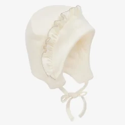 Ivory Cotton Padded Bonnet