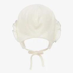 Ivory Cotton Padded Bonnet