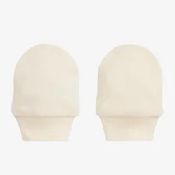 Ivory Cotton Scratch Mittens