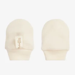 Ivory Cotton Scratch Mittens