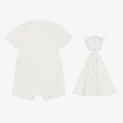 Ivory Cotton Shortie & Doudou Set