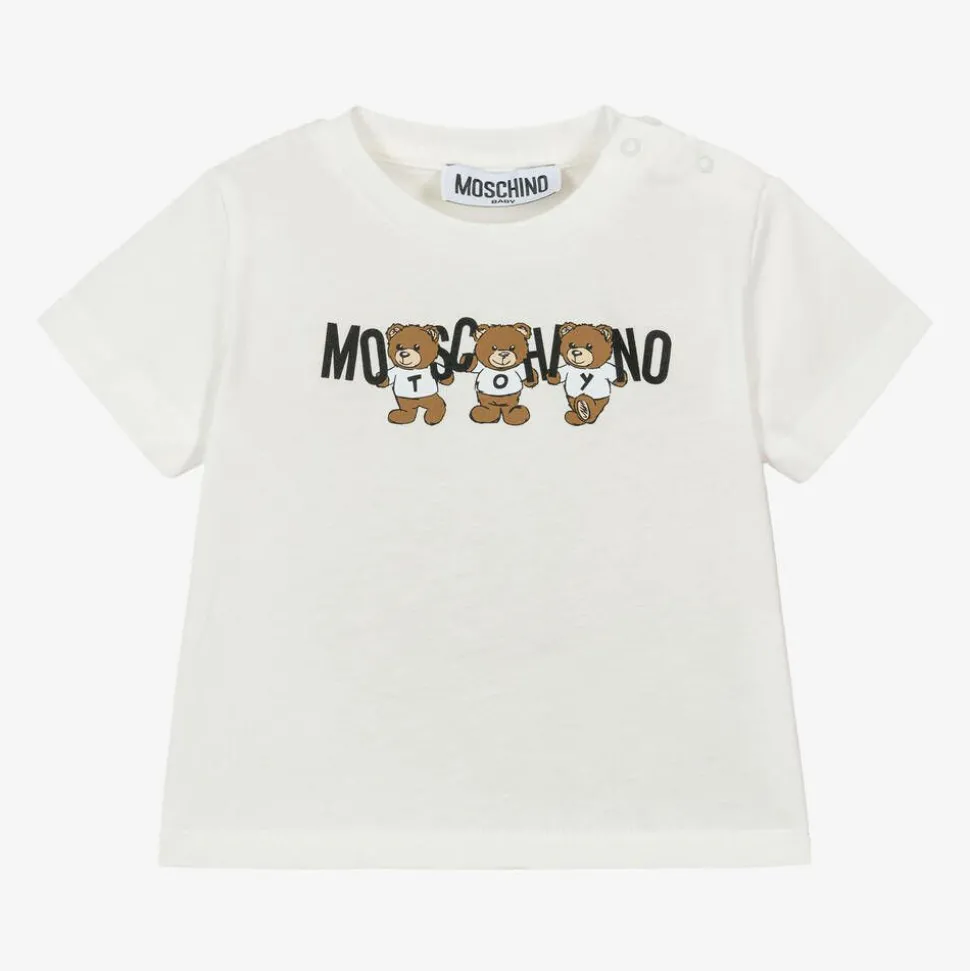 Ivory Cotton Teddy Bear Baby T-Shirt