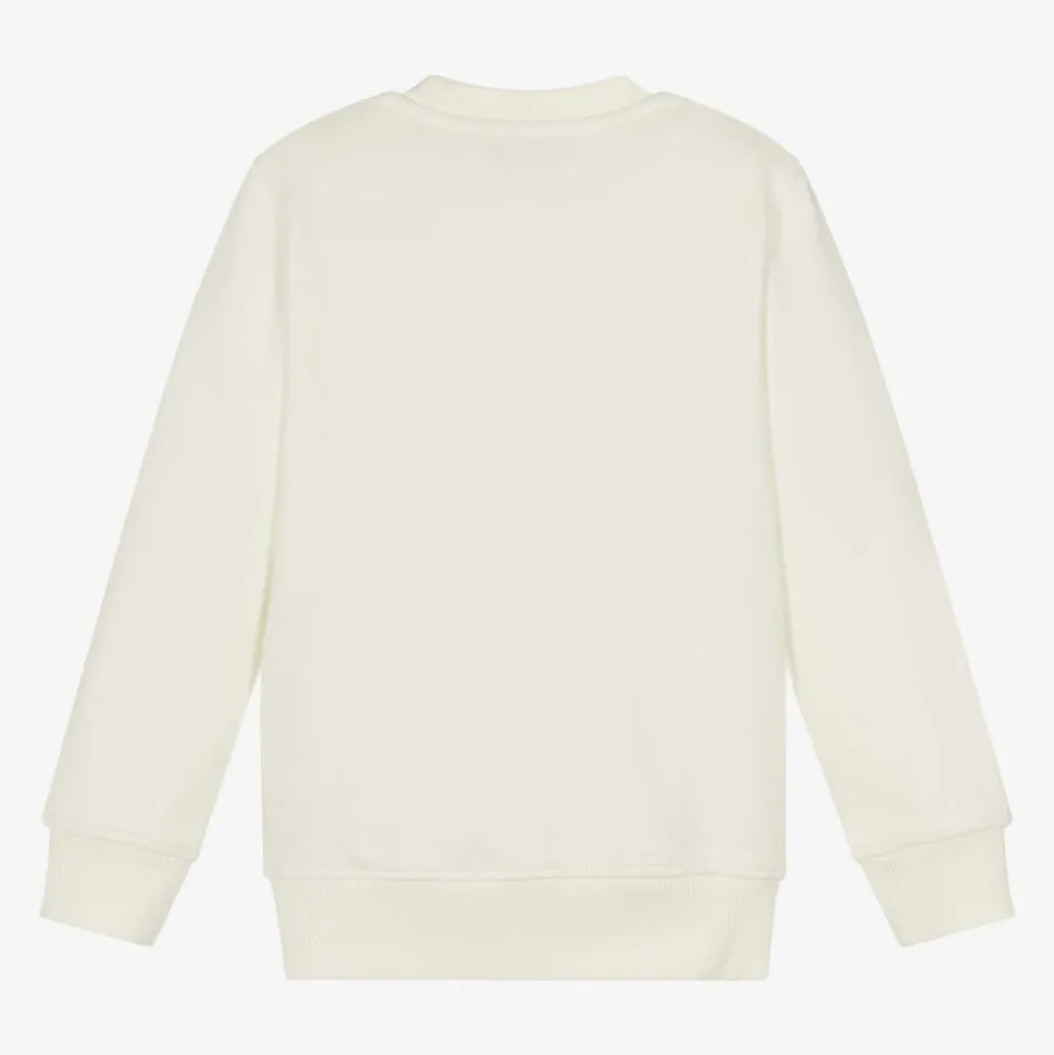 Ivory Cotton Teddy Bear Sweatshirt