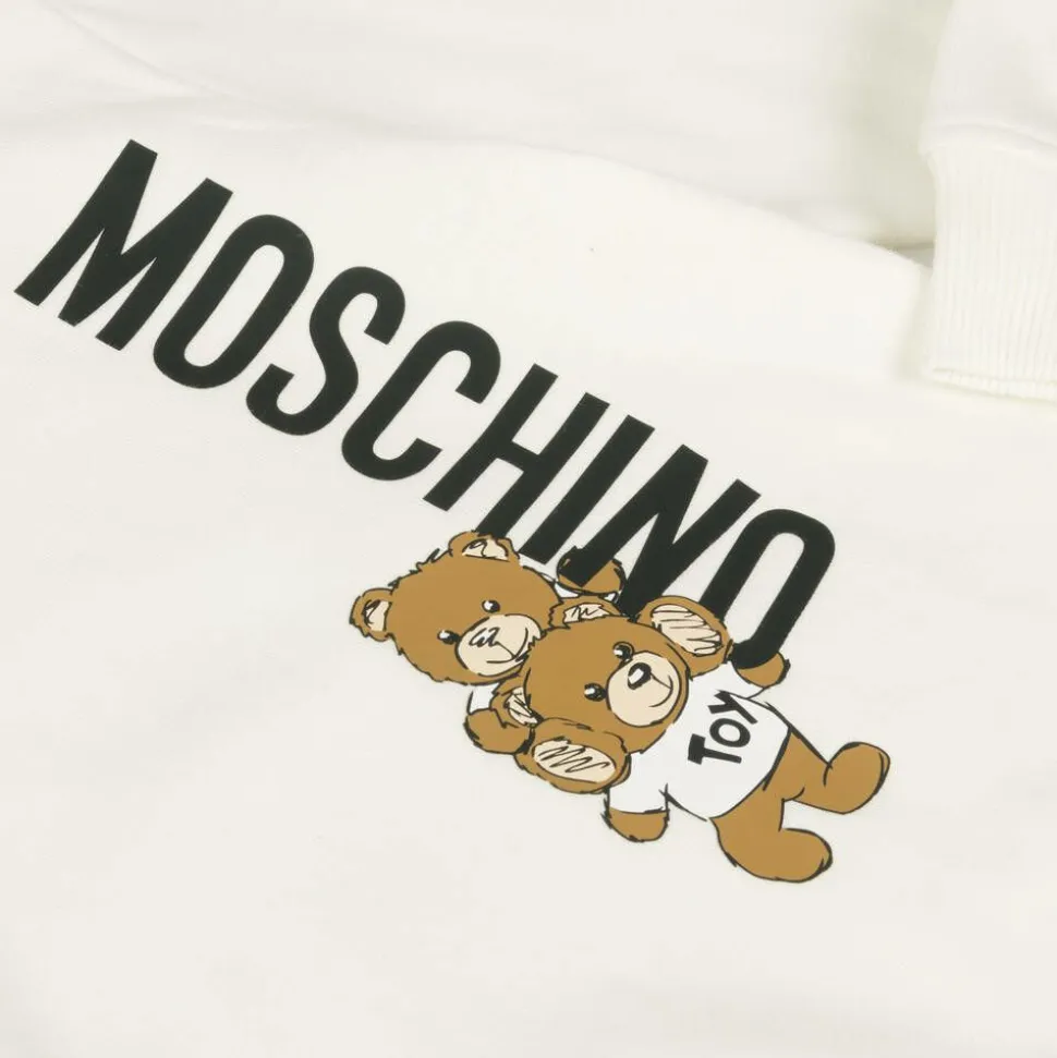 Ivory Cotton Teddy Bear Sweatshirt