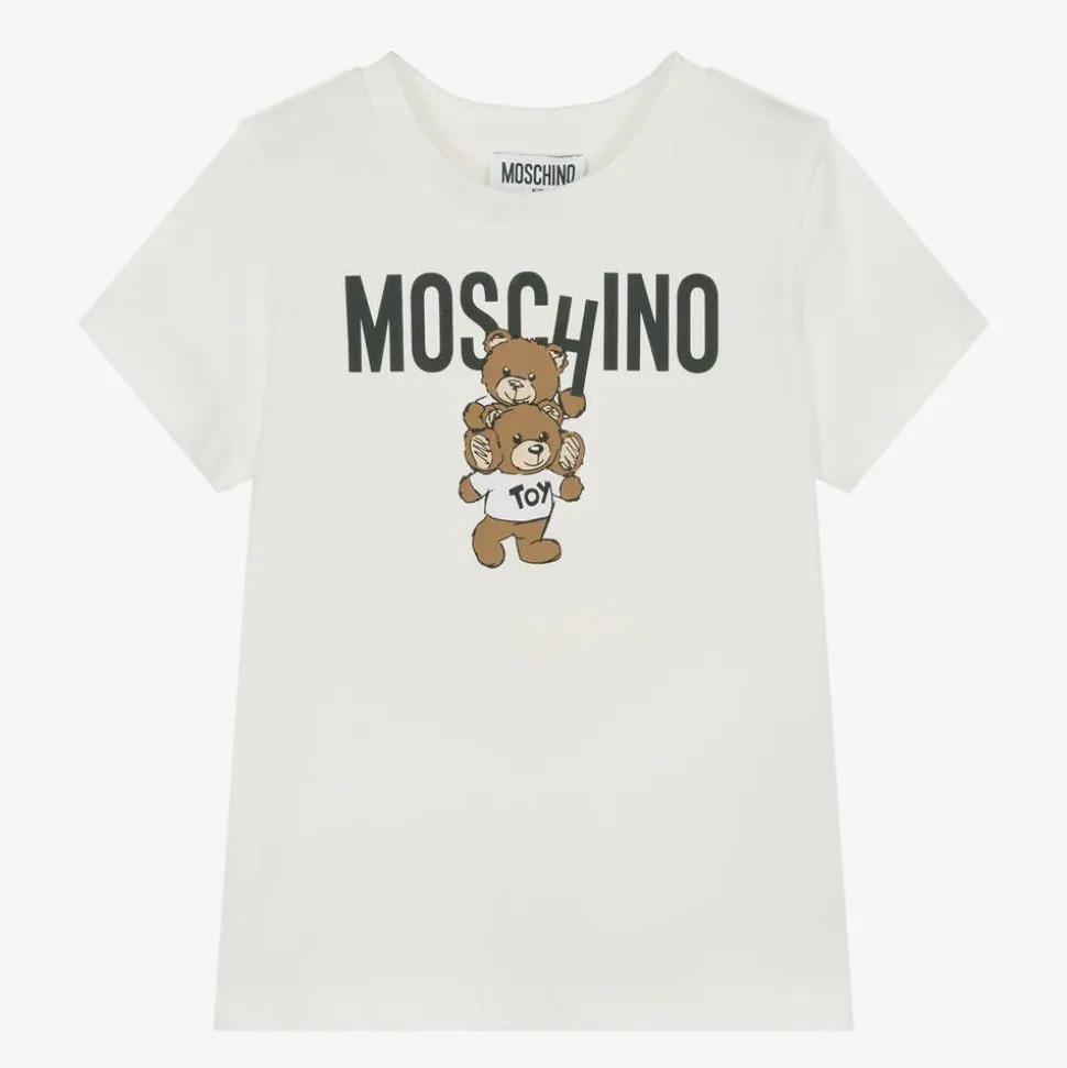 Ivory Cotton Teddy Bear T-Shirt