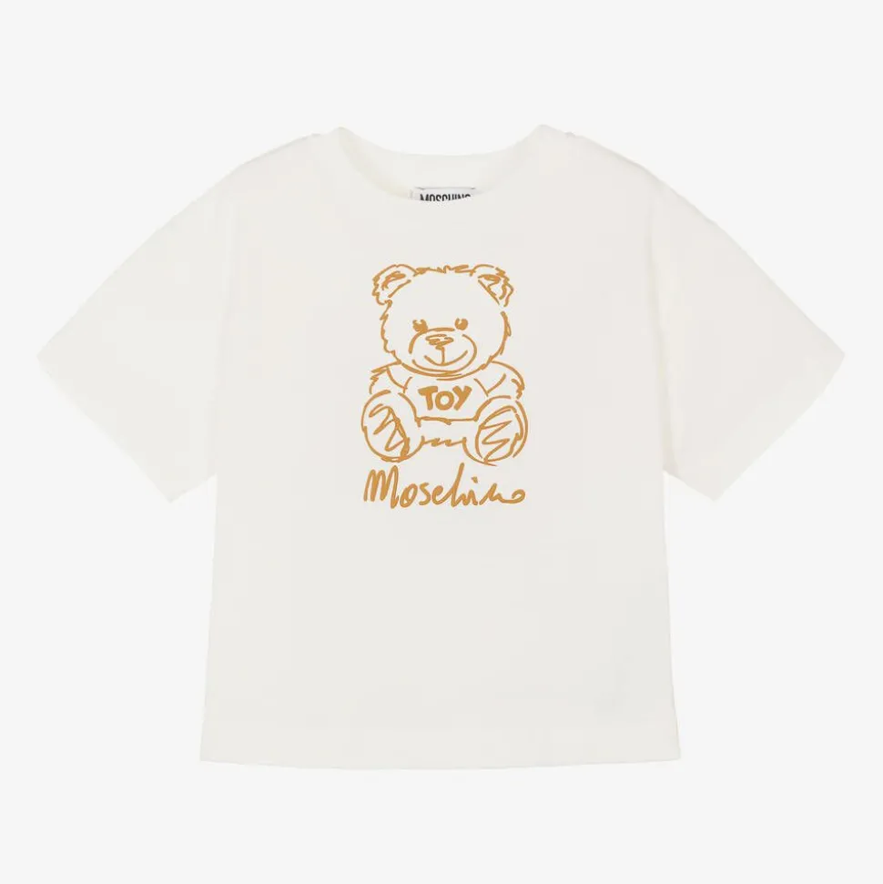 Ivory Cotton Teddy Bear T-Shirt