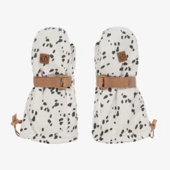 Ivory Dalmation Print Mittens