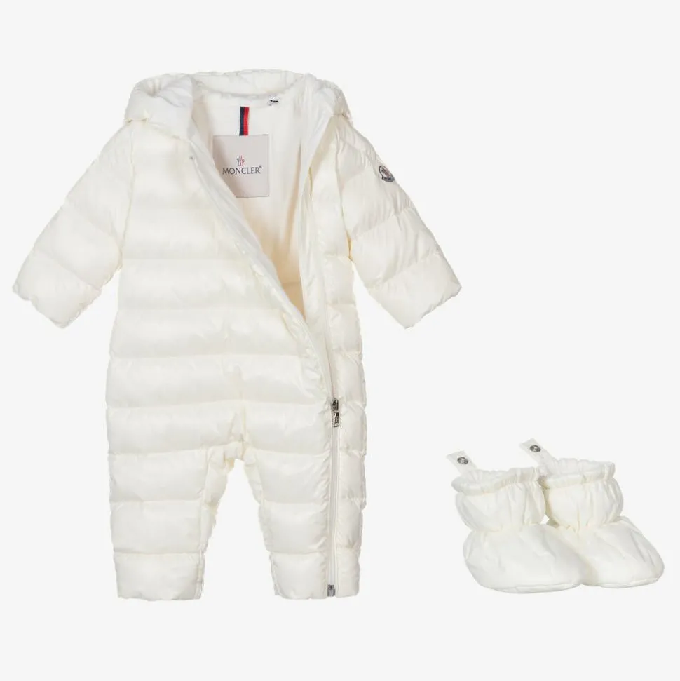 Ivory Down Padded Indro Puffer Snowsuit