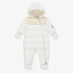 Ivory Down Padded Sefou Baby Snowsuit