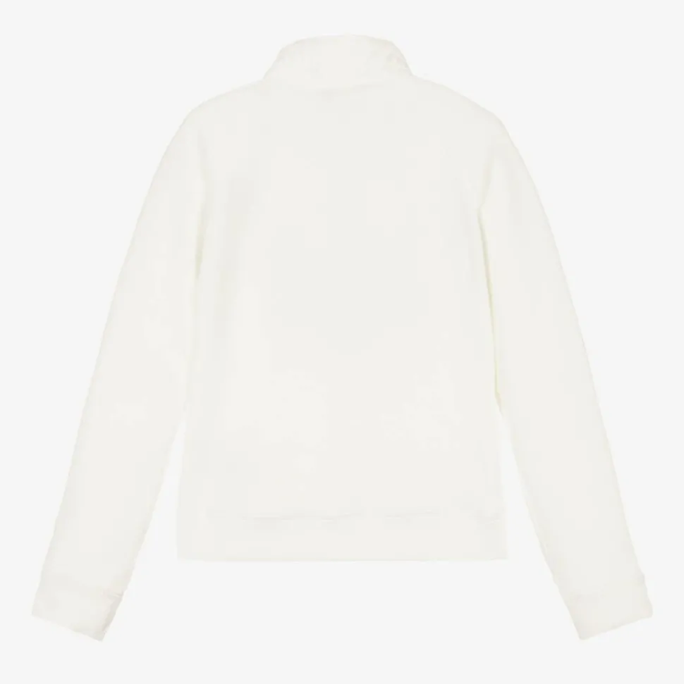 Ivory Fleece Zip-Up Top