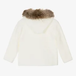 Ivory Hooded Knit Jacket