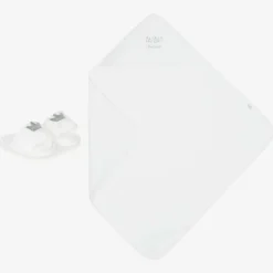 Ivory Hooded Towel & Slippers Gift Set