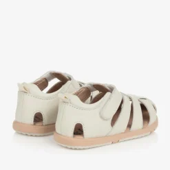 Ivory Leather Baby Sandals