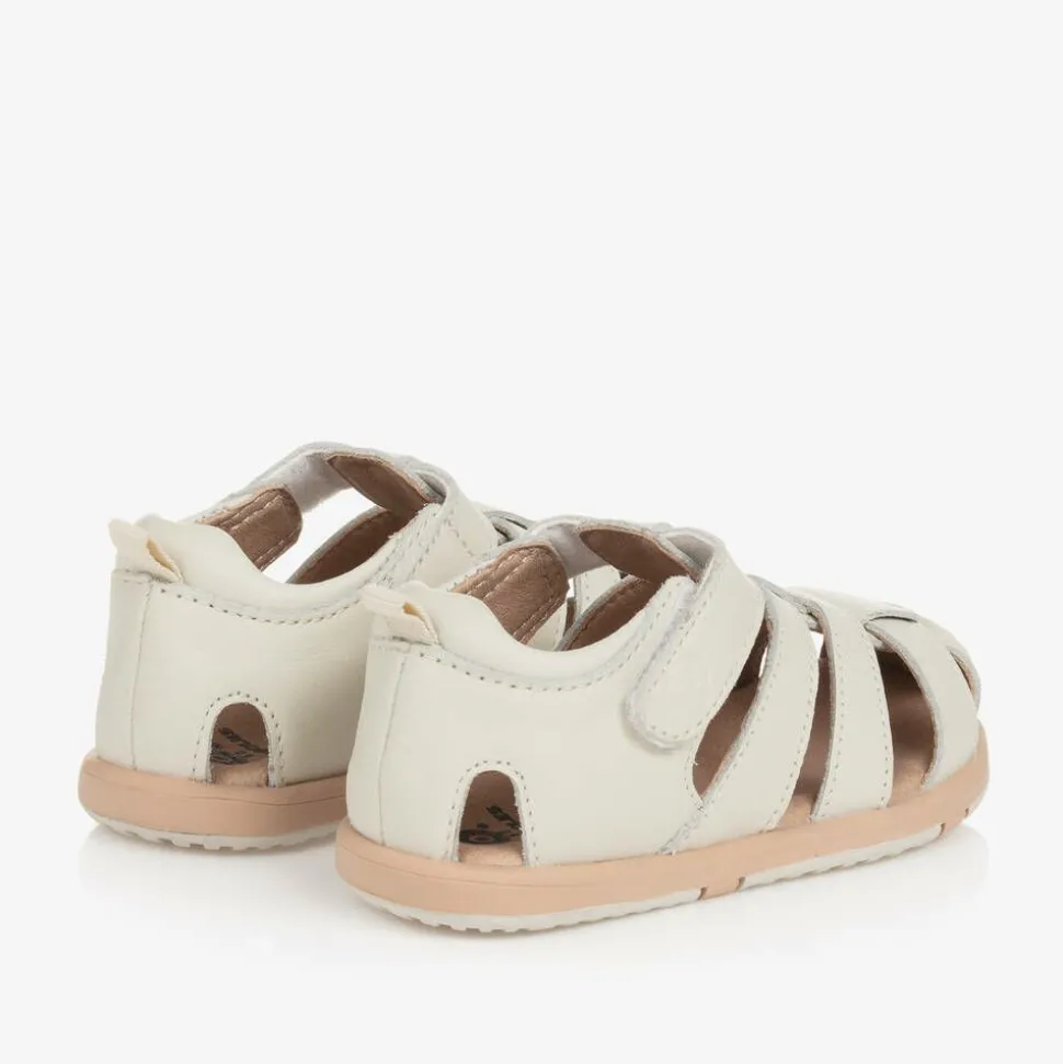 Ivory Leather Baby Sandals