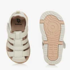 Ivory Leather Baby Sandals