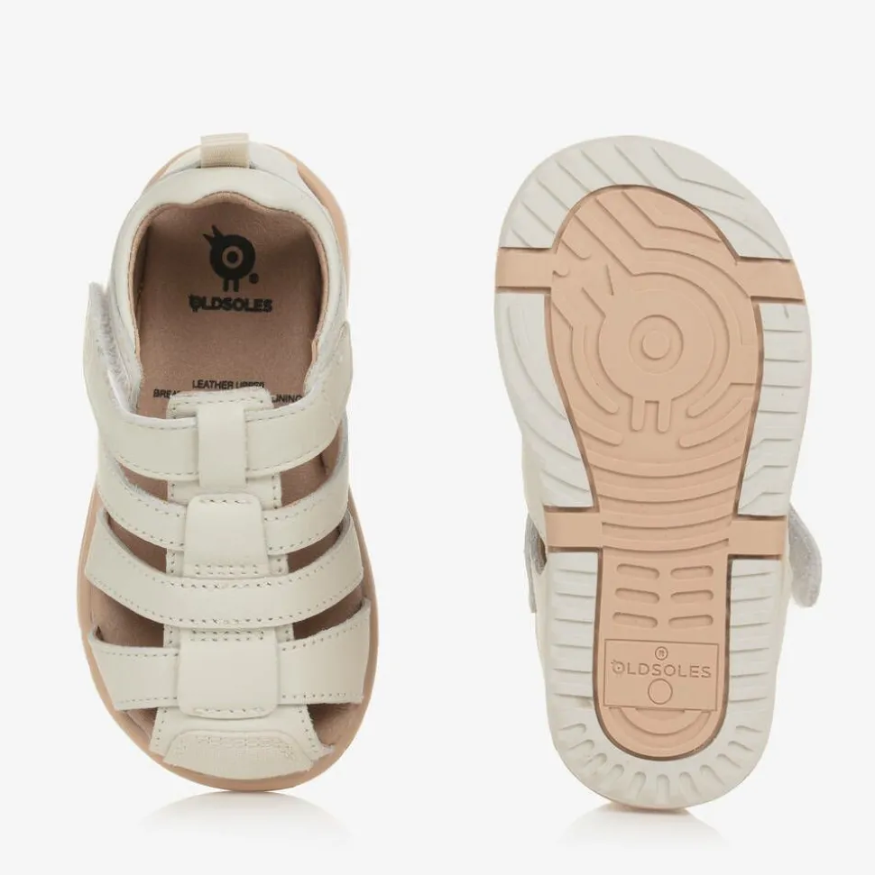 Ivory Leather Baby Sandals