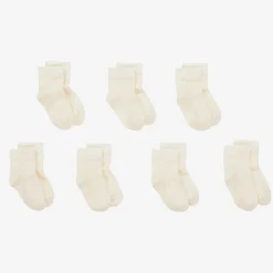 Ivory Organic Cotton Baby Socks (7 Pack)