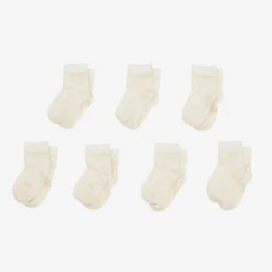 Ivory Organic Cotton Baby Socks (7 Pack)