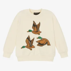 Ivory Organic Cotton Embroidered Sweatshirt