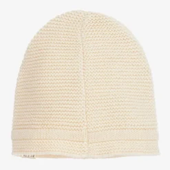 Ivory Organic Cotton Knit Hat